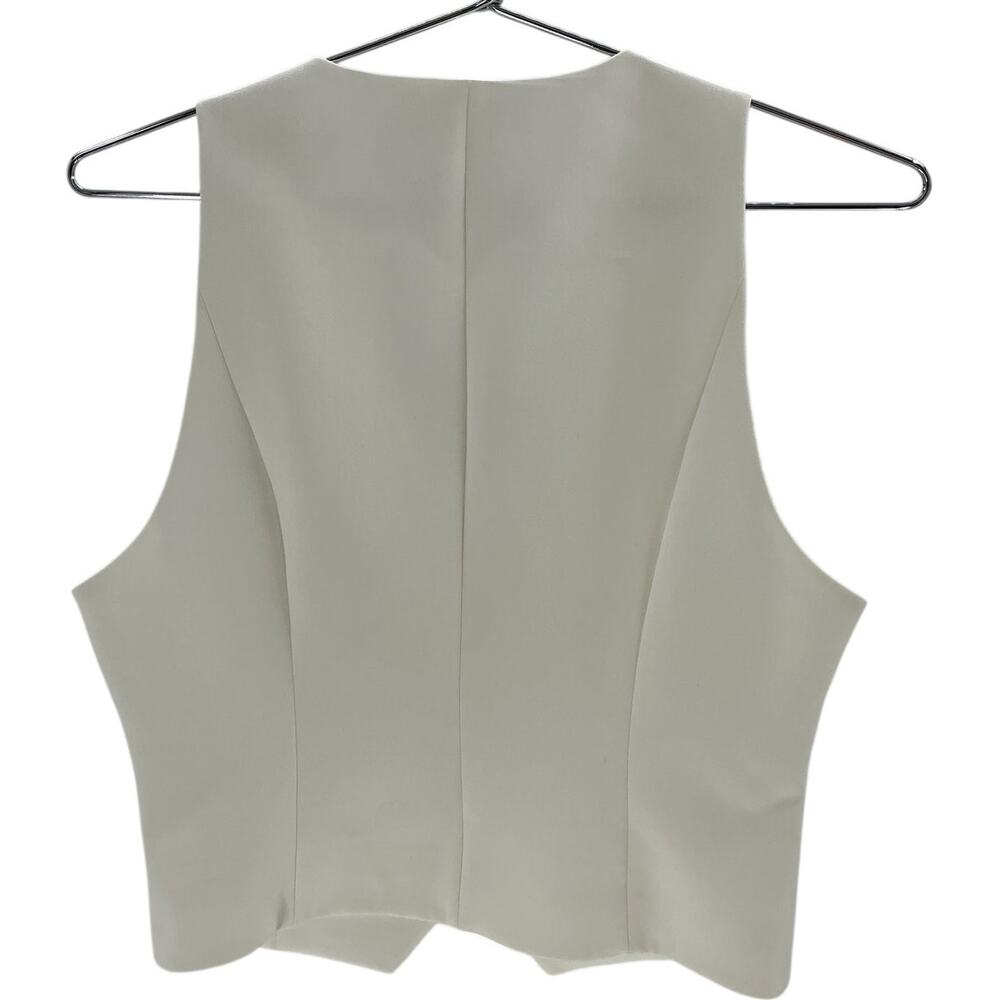 Favorite Daughter Tailored Cream Button Front Vest Size S - Picture 3 of 4